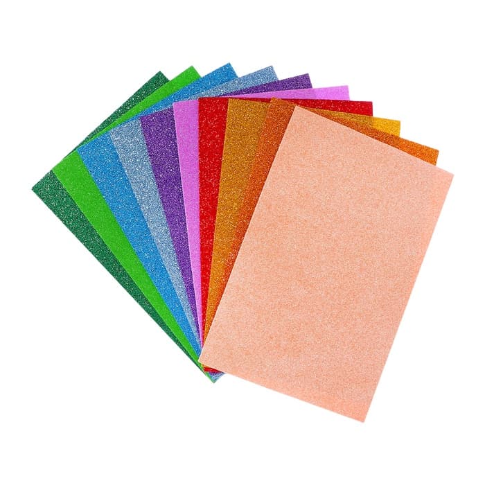 Набор «Пенка с блёстками» А4, 10 листов, 10 цветов, толщина 2 мм