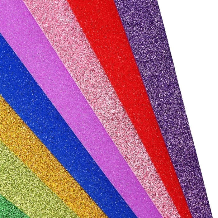 Набор «Пенка с блёстками» А4, 10 листов, 10 цветов, толщина 2 мм