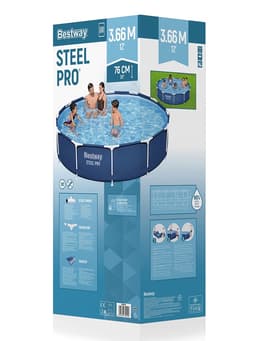 Бассейн каркасный Bestway Steel Pro 56681, 366×76 см, фильтр-насос, круглый