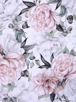 Шторы для кухни с подхватами «Этель. Пионы» 145×180 см, комплект - 2 шт.