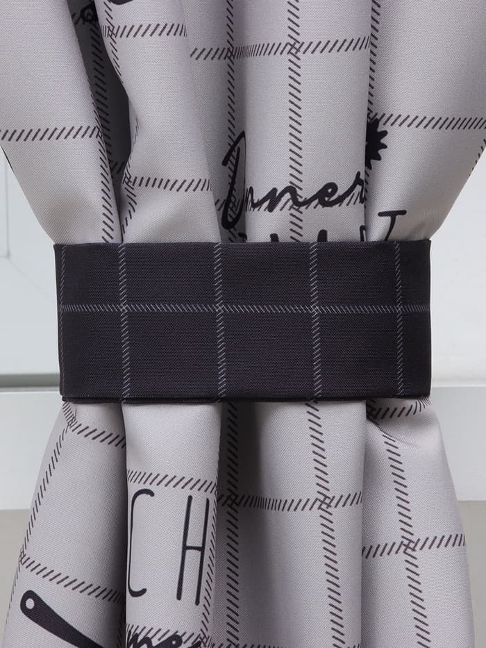 Шторы для кухни с подхватами «Этель» Homemade, 170×145 см, комплект - 2 шт.