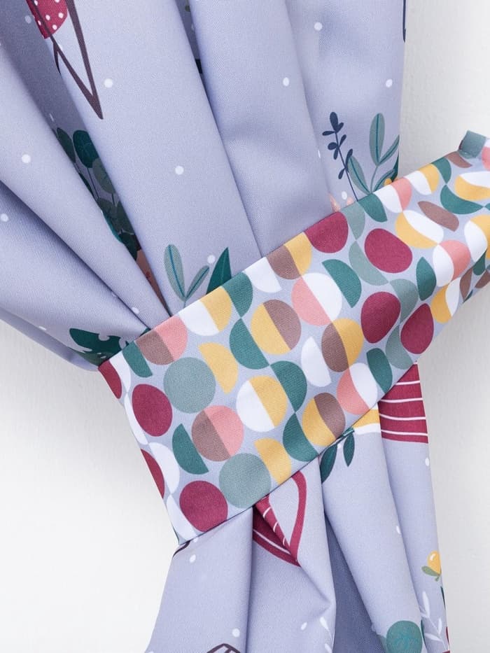 Шторы для кухни с подхватами «Этель» Hygge, 145×180 см, комплект - 2 шт.