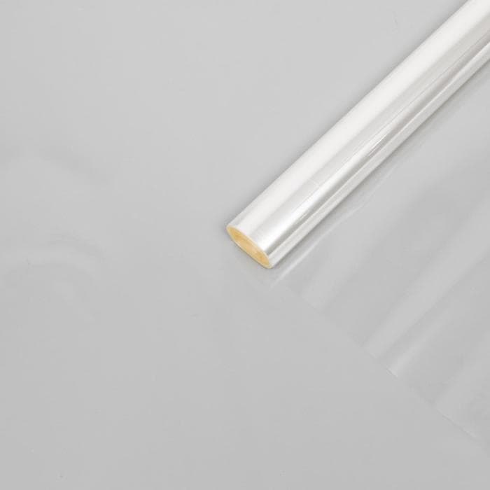 Плёнка для цветов прозрачная 0.6×18.6 м, 400 г, 40 мкм