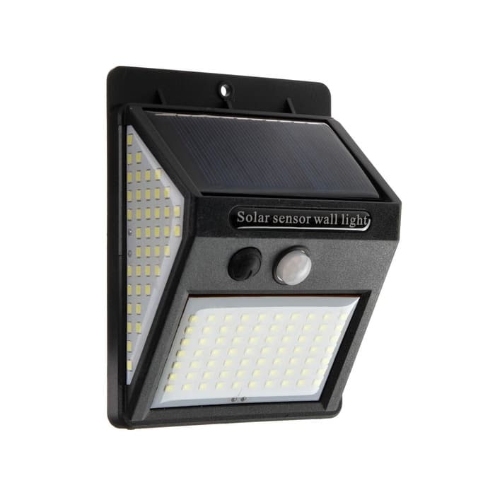 Садовый светильник на солнечной батарее с датчиком движения, накладной, 150 LED, свечение белое