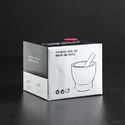 Ступка с пестиком Доляна Steel, d=10 см, нержавеющая сталь, серебристая