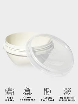 Контейнер пищевой phibo Eco Style, 580 мл, пластик, МИКС