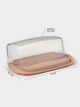 Маслёнка phibo «Классика», с мерной шкалой, пластик, 18×9.5×6.5 см, МИКС