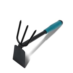Мотыжка комбинированная Greengo, длина 28 см, 3 зубца, пластиковая ручка