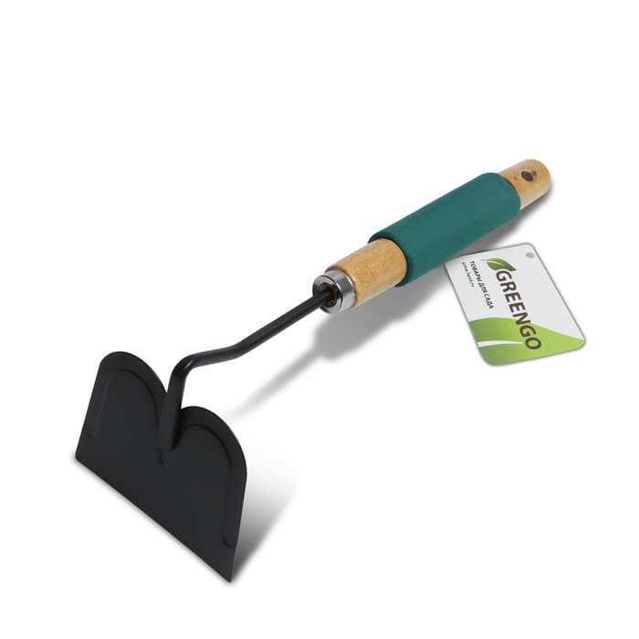 Тяпка посадочная Greengo, длина 28.5 см, деревянная ручка с поролоном