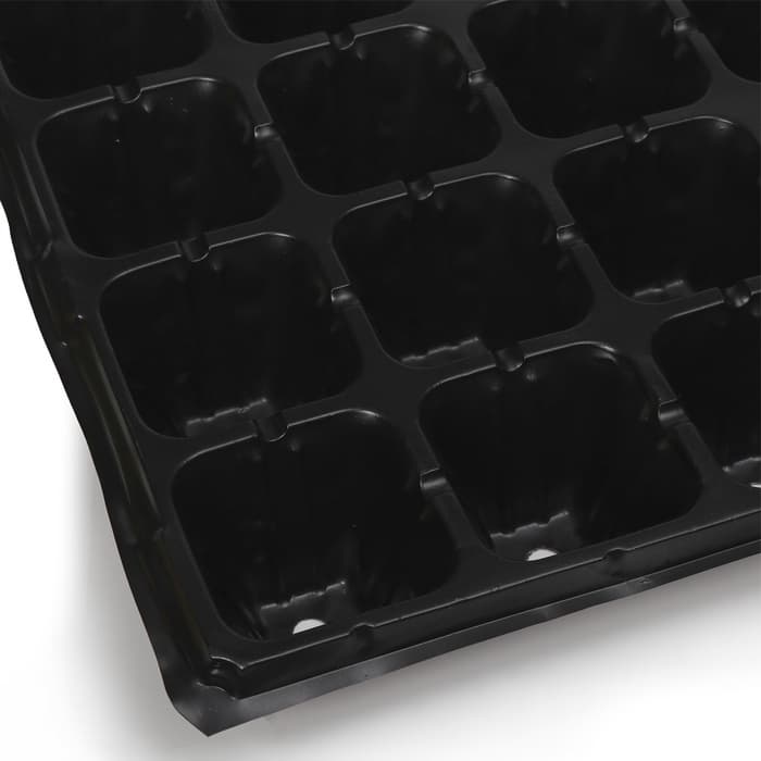 Кассета для рассады, на 32 ячейки, по 110 мл, пластиковая, чёрная, 53.5×27×5.5 см, Greengo