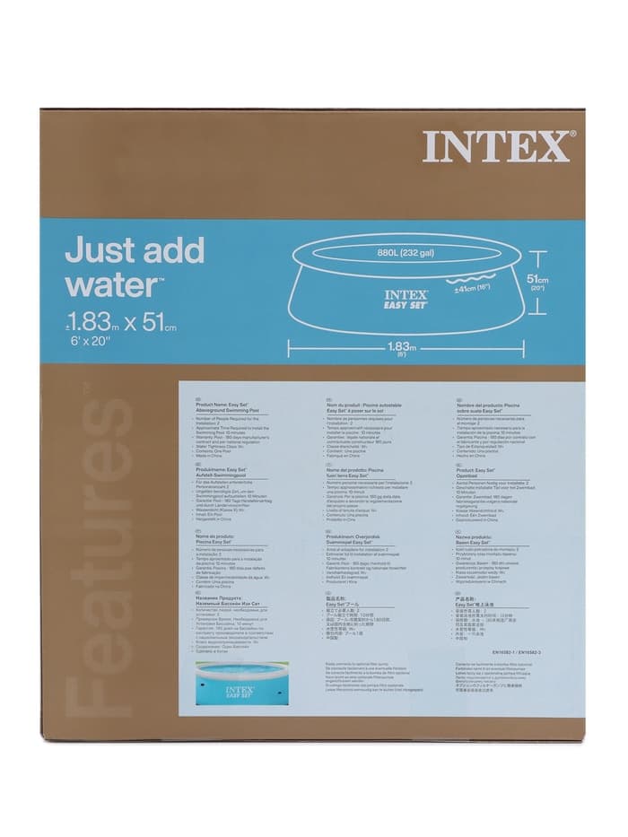 Бассейн надувной INTEX Easy Set 28101, 183×51 см, от 3 лет, круглый