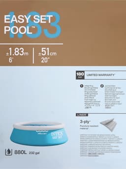 Бассейн надувной INTEX Easy Set 28101, 183×51 см, от 3 лет, круглый