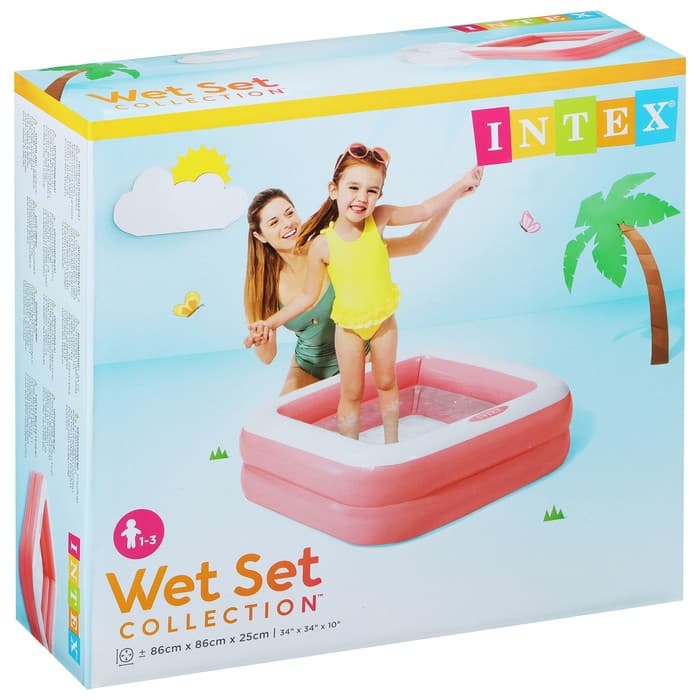Бассейн надувной «Малыш» 57100NP INTEX, 86×86×25 см, 1-3 года, цвет микс