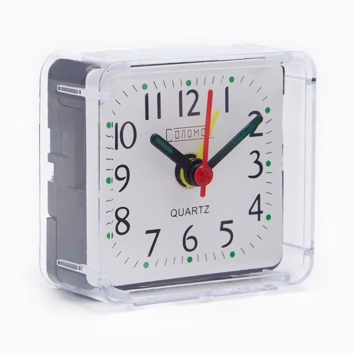 Часы - будильник настольные «Соломон», дискретный ход, 6×6 см, от батареек АА