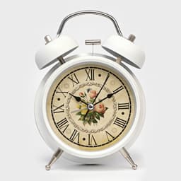 Будильник «Прованс», дискретный ход, d=9 см, с подсветкой, 17×11 см, от батарейки АА