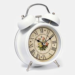 Будильник «Прованс», дискретный ход, d=9 см, с подсветкой, 17×11 см, от батарейки АА