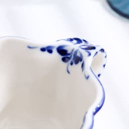 Бульонница с ручками «Ивушка», H=7 см, 0.35 л, фарфор, гжель