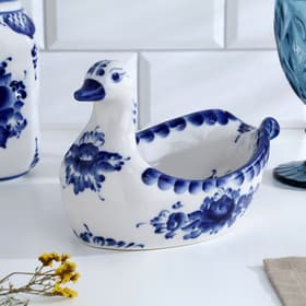 Подставка для половника «Уточка», 13×21 см, фарфор, гжель