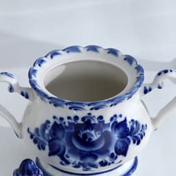 Сахарница фарфор гжель «Елена», 13×10×16 см