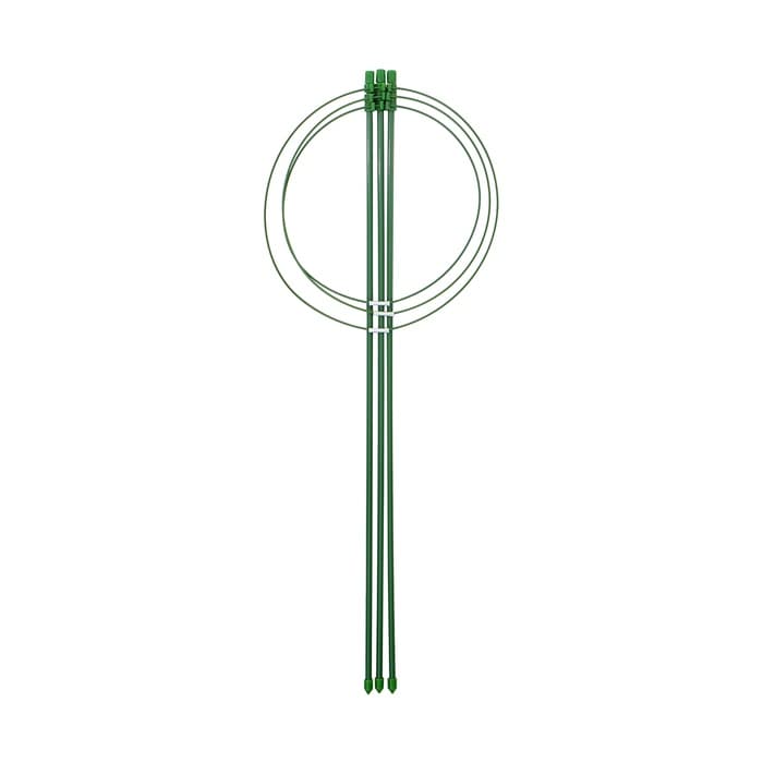 Кустодержатель, d=22–26–28 см, h=75 см, 3 кольца, металл, зелёный, Greengo