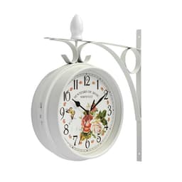 Часы настенные интерьерные «Розы», двусторонние, на подвесе, плавный ход, 40×32 см, циферблат d=17 см, от батареек 2×АА