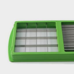 Овощерезка универсальная Доляна «Фреш Флеш», 7 насадок, овощечистка, мерный контейнер, 27×10×12 см, зелёная, белая