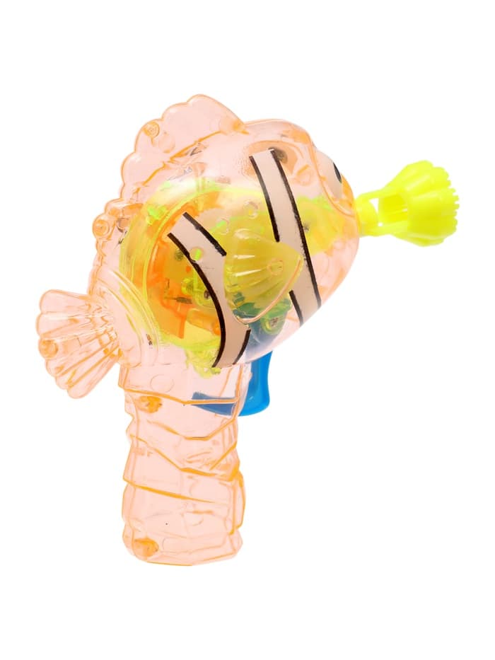 Генератор-пистолет мыльных пузырей Funny toys «Рыбка-пистолет» со светом, 50 мл, МИКС