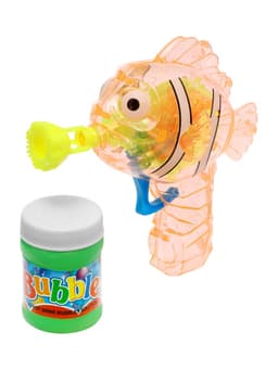 Генератор-пистолет мыльных пузырей Funny toys «Рыбка-пистолет» со светом, 50 мл, МИКС