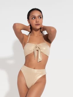 Купальник женский MINAKU «Glow» цвет золотой, размер 46