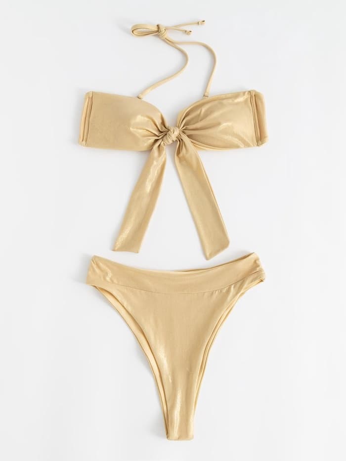 Купальник женский MINAKU «Glow» цвет золотой, размер 46