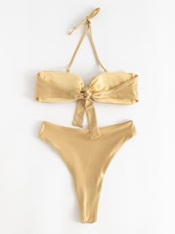 Купальник женский MINAKU «Glow» цвет золотой, размер 46