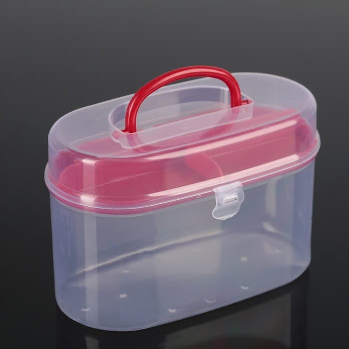 Органайзер для хранения со вставкой, пластик, 15×7.5×10 см, МИКС