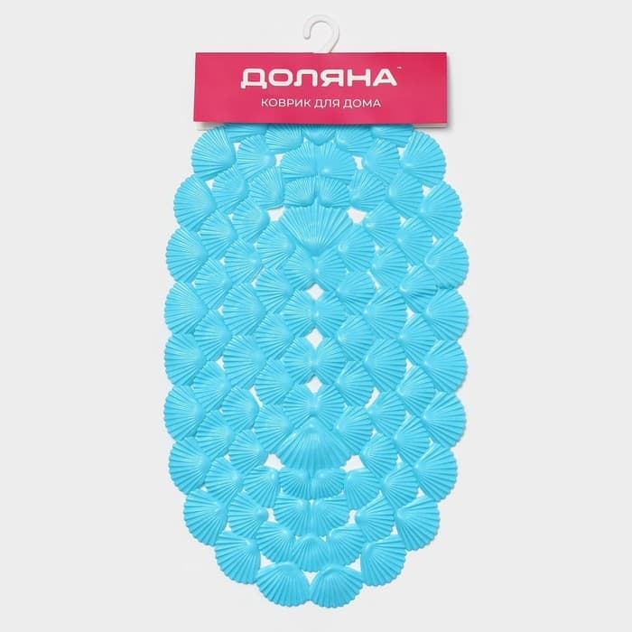 Коврик противоскользящий в ванну Доляна «Ракушки», на присосках, 38×68 см, МИКС