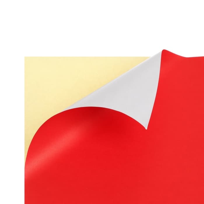 Бумага А4, 100 листов, 80 г/м², самоклеящаяся, флуоресцентная, красная