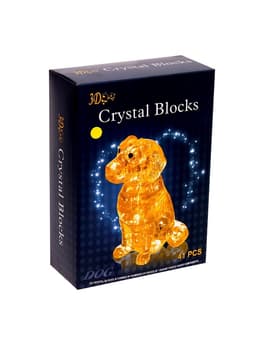 Пазл 3D кристаллический «Спаниель», 41 деталь, МИКС