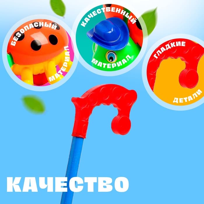 Каталка «Жучок», на палочке, цвета МИКС