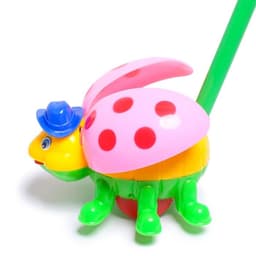 Каталка «Жучок», на палочке, цвета МИКС