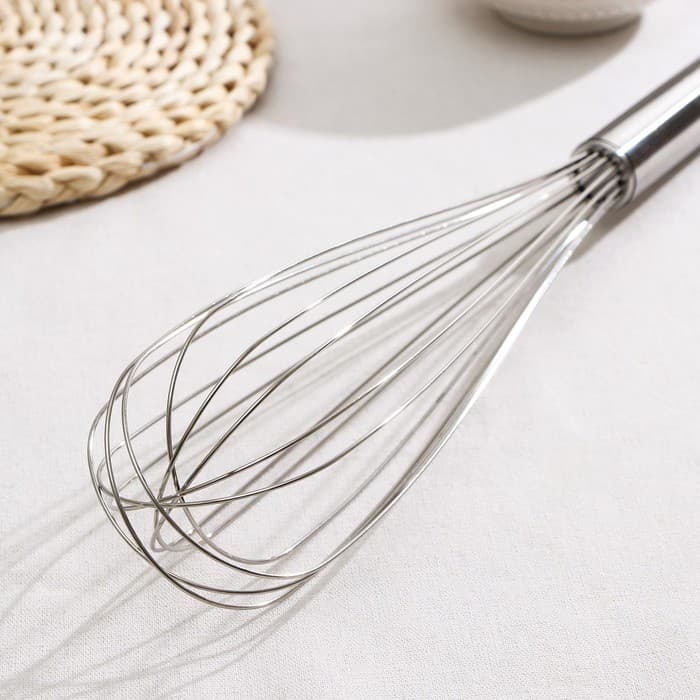 Венчик для взбивания KONFINETTA «Сильвер», струна 1.3 мм, 42×8×8 см, нержавеющая сталь, серебристый
