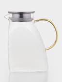 Кувшин для воды Magistro «Сара», 1.3 л, 16.9×19.5 см, с металлической крышкой, стекло, прозрачный
