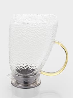 Кувшин для воды Magistro «Сара», 1.3 л, 16.9×19.5 см, с металлической крышкой, стекло, прозрачный