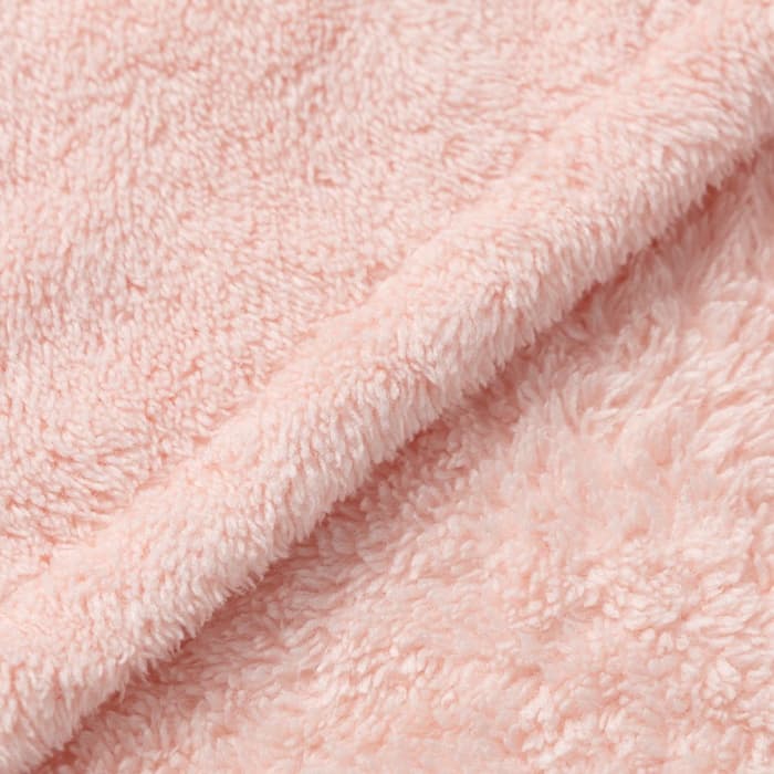 Чалма для сушки волос Доляна «Ушки», микрофибра, с пуговкой, розовая