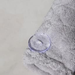 Чалма для сушки волос Доляна, микрофибра, с пуговкой, серая