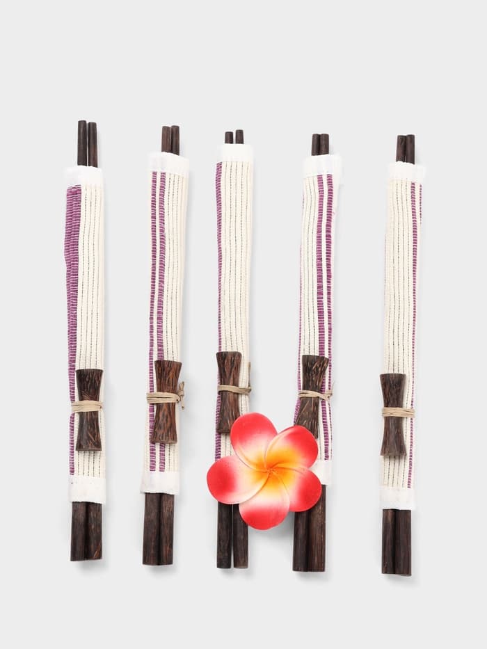 Палочки китайские «Сирень», 5 пар, 25×10×2 см, кокос, МИКС