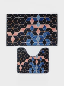 Набор ковриков для ванной и туалета Доляна «Бурлеск», 2 шт., 50×80 см, 40×50 см