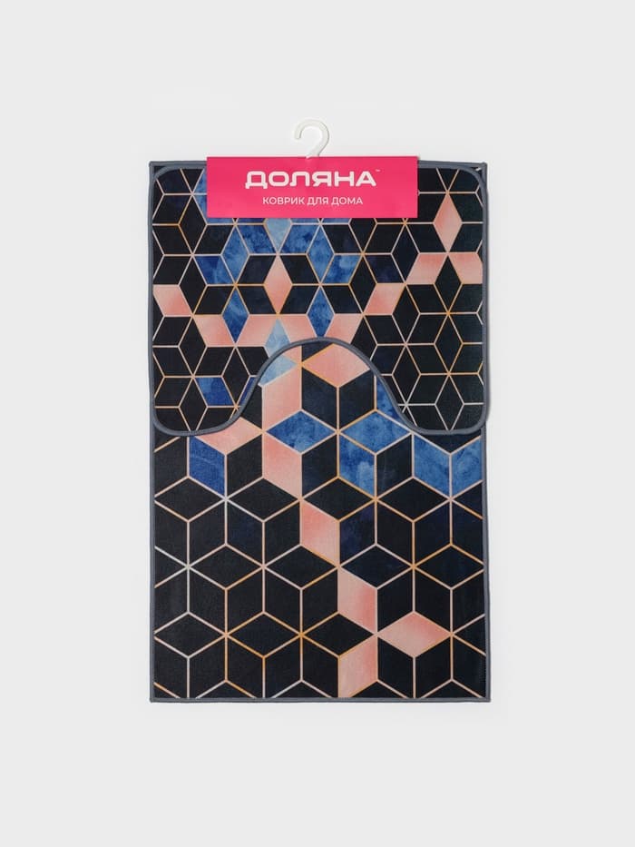 Набор ковриков для ванной и туалета Доляна «Бурлеск», 2 шт., 50×80 см, 40×50 см