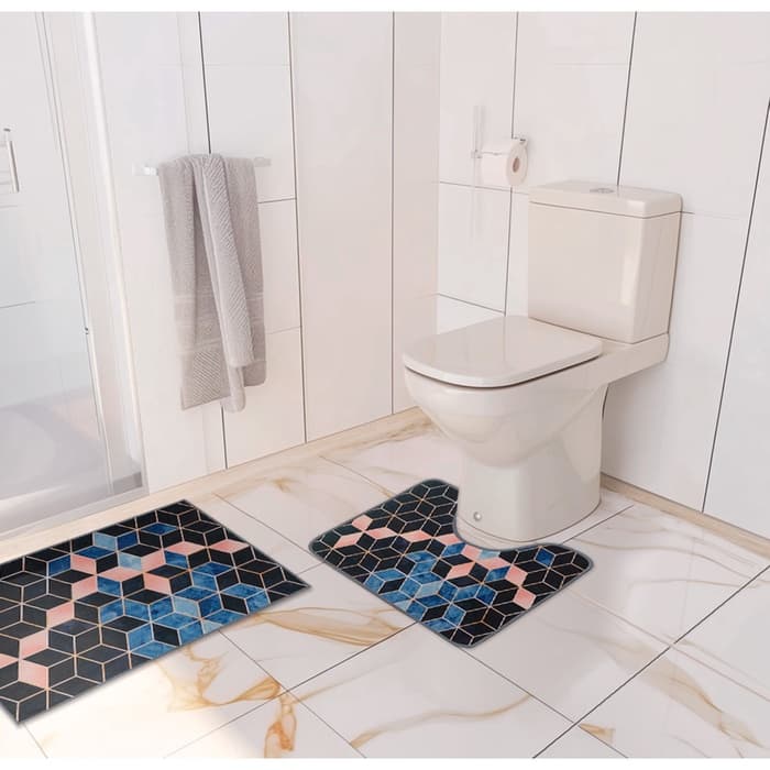 Набор ковриков для ванной и туалета Доляна «Бурлеск», 2 шт., 50×80 см, 40×50 см
