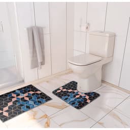 Набор ковриков для ванной и туалета Доляна «Бурлеск», 2 шт., 50×80 см, 40×50 см