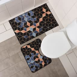 Набор ковриков для ванной и туалета Доляна «Бурлеск», 2 шт., 50×80 см, 40×50 см