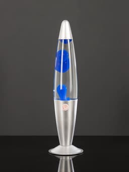 Лава - лампа RISALUX «Голубые капли», Е14-R39, 30 Вт, от сети 220 В, серебристая, 11×19×41 см