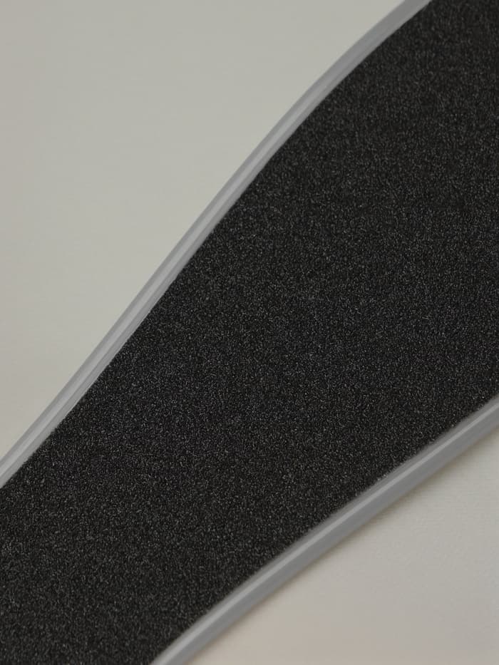 Пилка для пяток, наждачная, двусторонняя, 27 см, белая